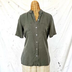 Theory Short Sleeve Button Up